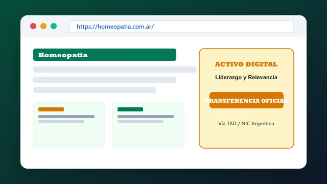 Ecosistema digital, branding y proceso de cesión registral formal de homeopatia.com.ar